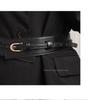 Wide Waistband Double Strap Belt with Retro Metal Buckle for Women - Leather Accessory for Autumn/Winter Coats & Suits