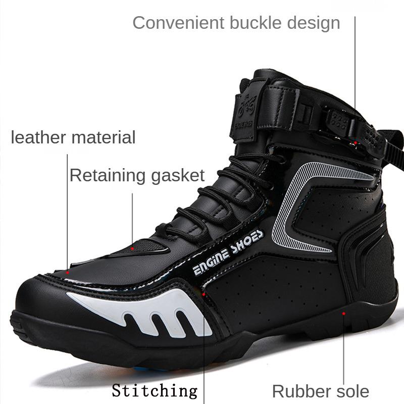 Large Size  Unisex Motorcycle Boots Anti-slip Anti-collision Motorcycle Boots Men's Boots