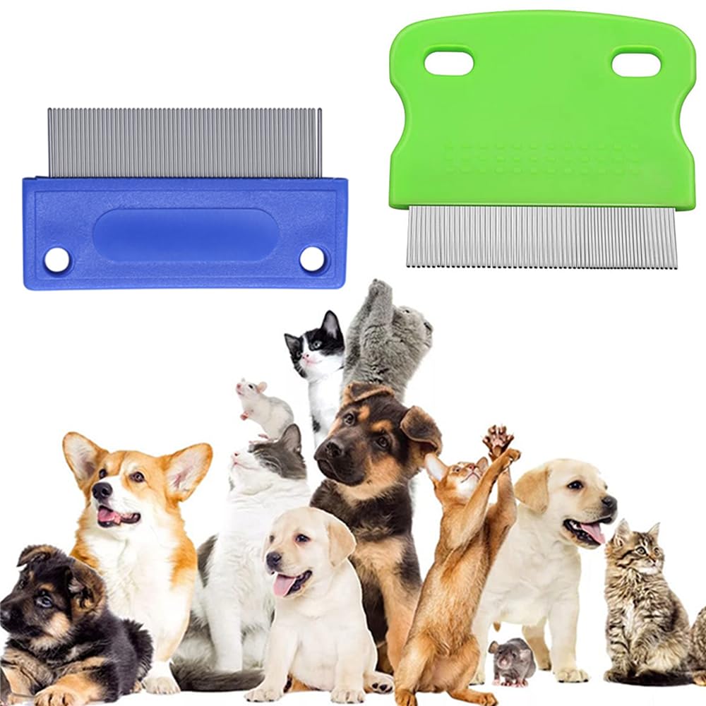 Comb for Dogs and Suitable for Both Long and Short Also Includes a Beauty Grooming and a Tear Stain Removal This Set Includes a Stainless Steel Flea
