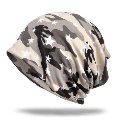 WHITE FANG Knit Cap Camouflage Camo Hat Knit Star Cap 2way CA043 Men's Women's (Camouflage 2)