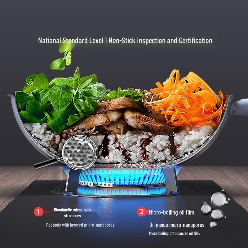 Sanhe 32cm Titanium Alloy Non-Stick Wok