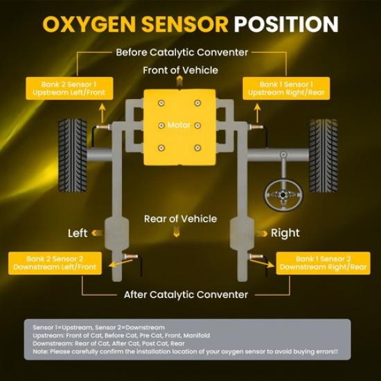 2X Oxygen Sensor For Chrysler 200 Jeep Compass Dodge Caliber Avenger Journey EXV