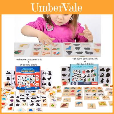 Educational Puzzle Toy For Toddlers Animal And Fruit Shadow Matching