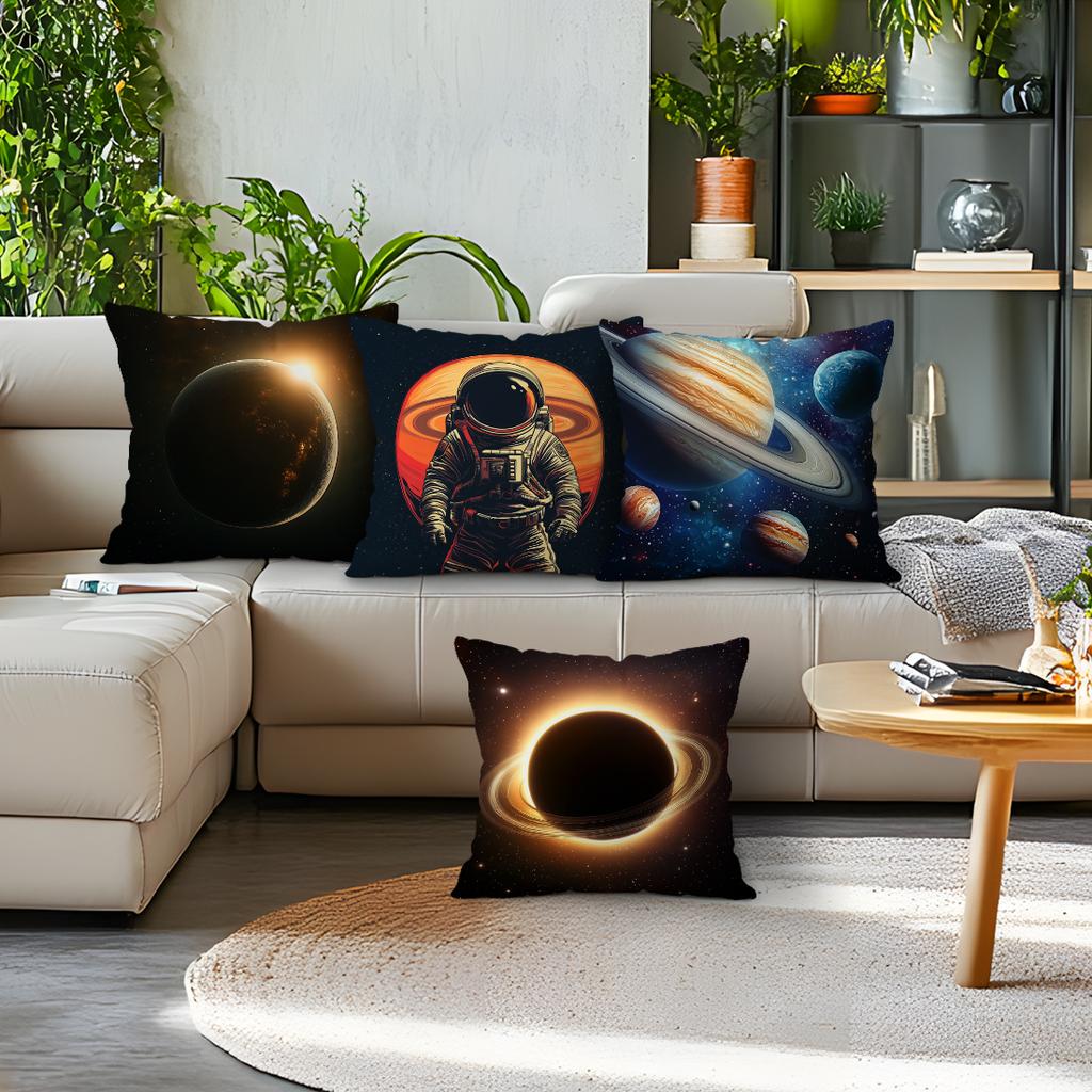 Space Planet Cushions Pillowcase Polyester Cushion Cover Throw Pillow Pillowcover Home Car Sofa Decor