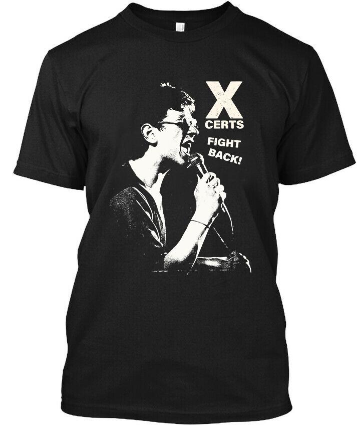 

NEW POPULAR! The X-Certs Fight Back English Music Graphic T-Shirt Mens Womens Tees Top Tops Tee Size S-4XL S