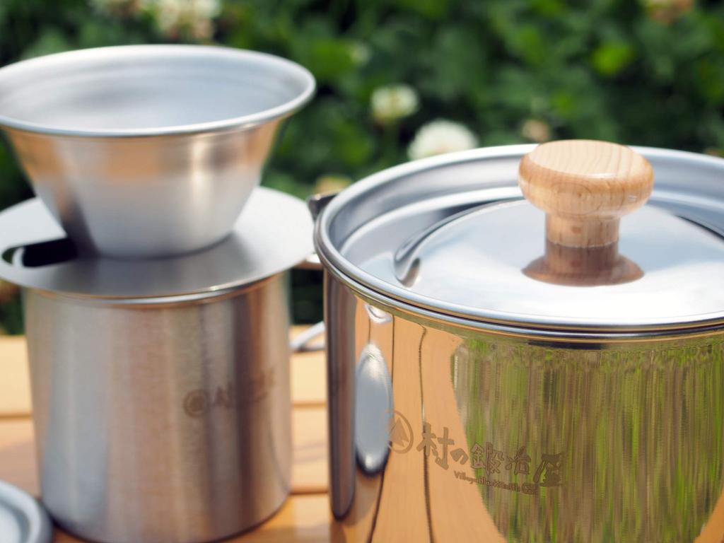 in Village Blacksmith Touring Kettle Cooker Dripper Set storage [Made Tsubamesanjo] & (with bag) MK-6549