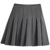 Women's Pleated Midi Skirt: 2024 Slimming High Waist A-Line for Spring & Autumn, Anti-Exposure in Black/Grey