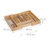 Range-Couverts - Relaxdays - 10016098 - Réglable en largeur - Bambou - 31-48,5 cm