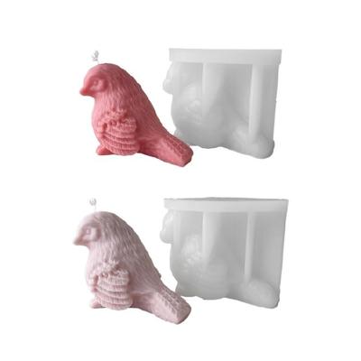 Bird Candle Silicone Mold for Handmade Desktop Decoration Gypsum Epoxy Mould