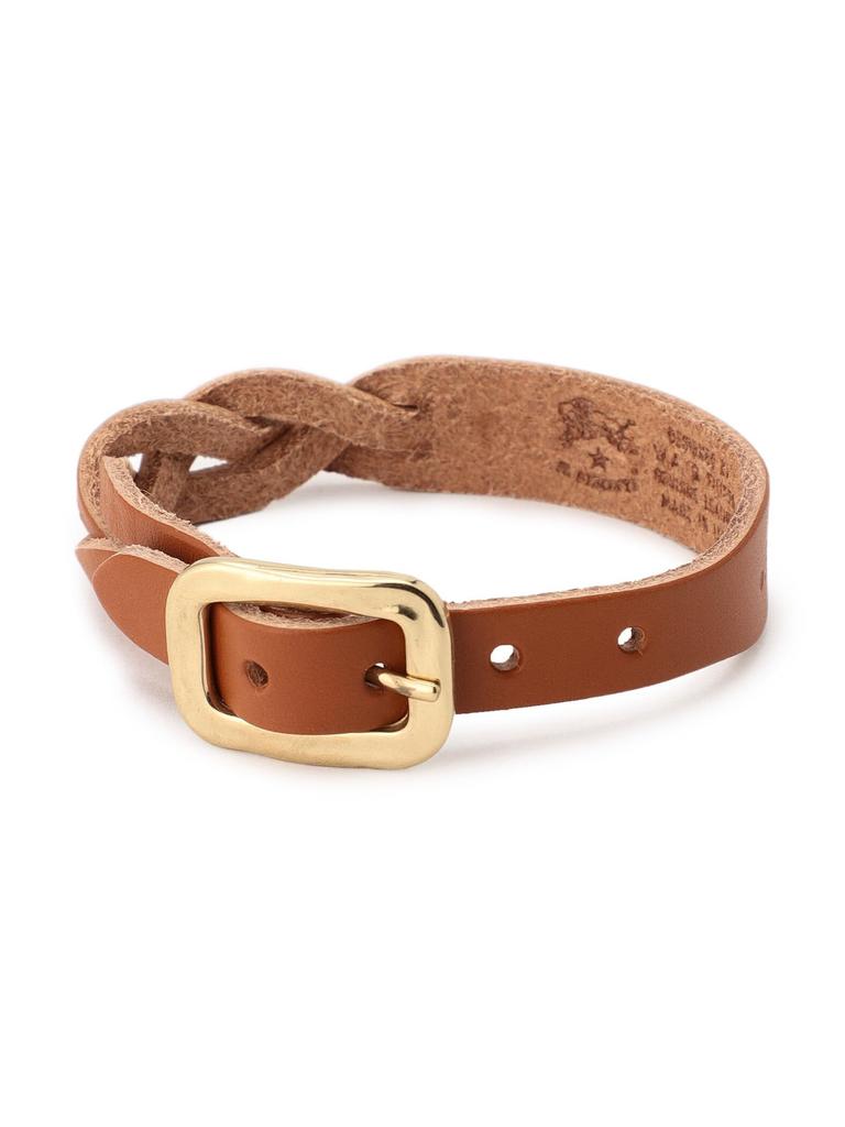 Genuine Brown [IL BISONTE] Bracelet, Leather, Leather, Cowhide, Women's, Men's, Unisex, Tanned,