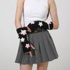 New Y2K Long Wrist Gloves Thicken Soft Knitted Arm Sleeves Solid Color Stars Arm Warmers Women