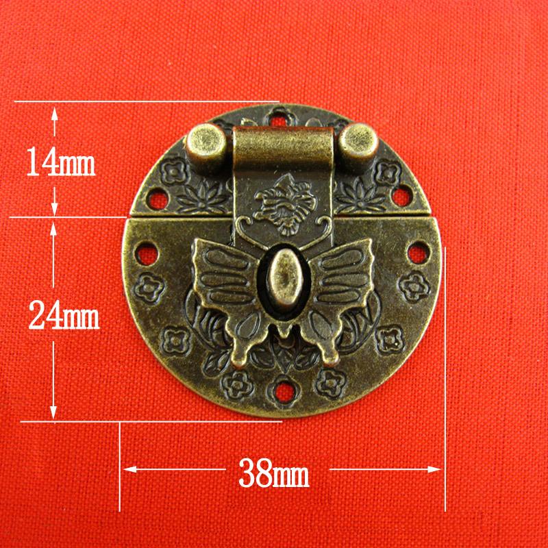 DIY Butterfly Latch and Screw, Antique Brass Zinc Alloy Small Wooden Jewelry Box Gift Box Cabinet Brass  Antique Latch