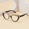 New Personality Fashion Cat Eye Colorful Big Diamond Reading Glasses Unisex Luxury Eye Protection Presbyopia Eyeglasse To +4.0