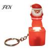 LED Festive Sound Pendant Santa Light Keychain, Interactive Glowing Christmas Ornament with Tunes, Holiday Sensory Play Tool USB-C Rechargeable Fidget