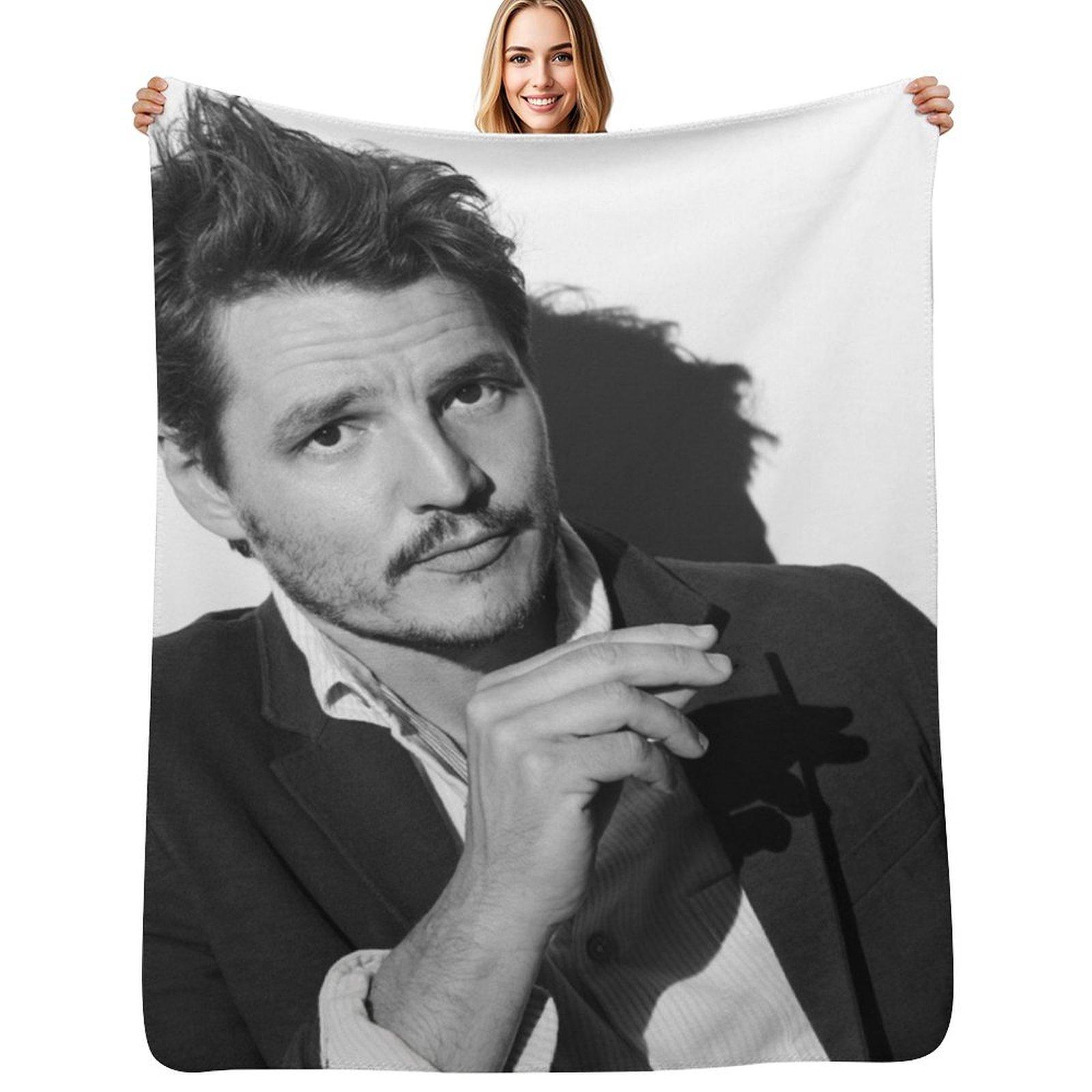 Pedro Pascal Throw Blanket Decorative Soft Throw Blanket for Couch Sofa Size: 75*100cm, Weight: 230 GSM