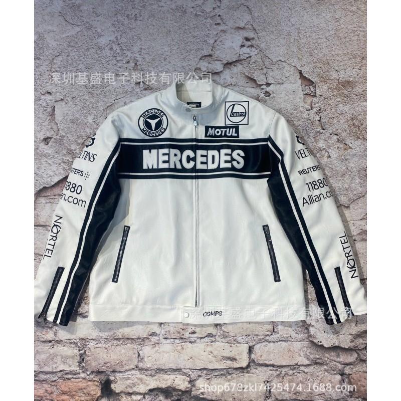 Mens PU Leather Biker Jacket With