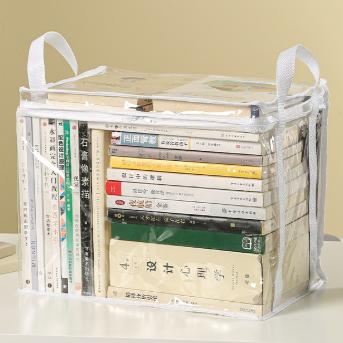 Foldable Student Dormitory Classroom Book Transparent Waterproof Household Book Organization and Storage Box