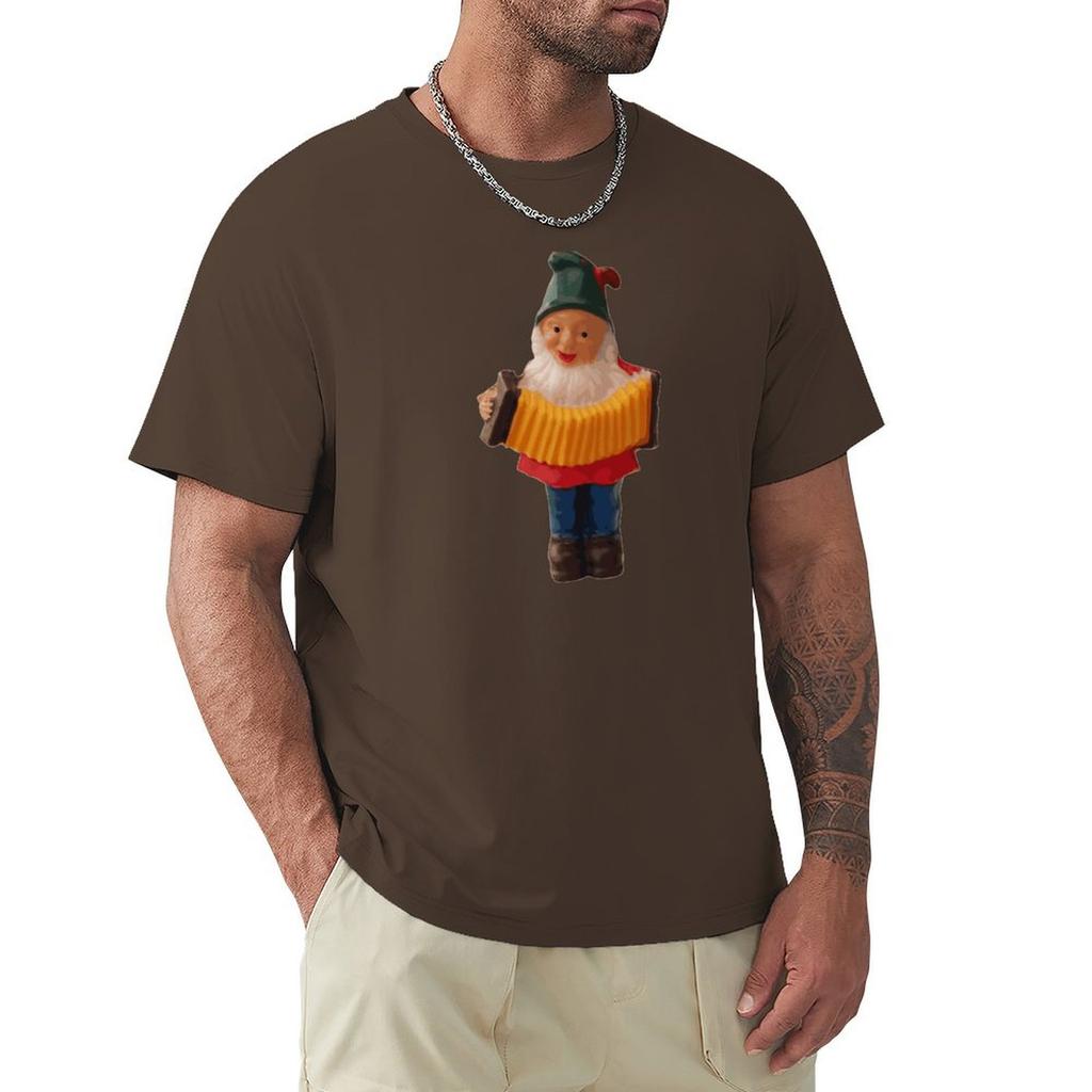 Gnome Playing The Concertina T-Shirt Oversized Graphic Tee Man T Shirt Anime Figures Anime T Shirts Mens Graphic T-Shirts