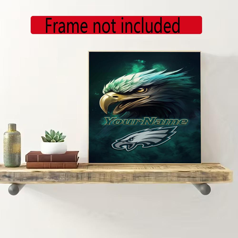 Philadelphia Eagles Personalized Name Diamond Paintings Mosaic Wall Round Diamond Art Painting Kits Embroidery Crystal Accessories Frameless