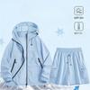 Sommer-Sonnenschutzkleidung Anzug Unisex Paar Kapuzen-Sonnenschutzkleidung Outdoor-Shorts Freizeit-Sport 2-teiliges Set