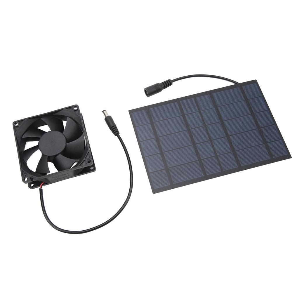 Solar Panel Fan Reduce Temperature Humidity IPX7 Waterproof Solar Powered Fan for Chicken Coop Greenhouses Pet House