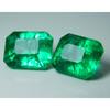 16.56 Carat   Loose Gemstone Natural Green Emerald Emerald Cut Pair
