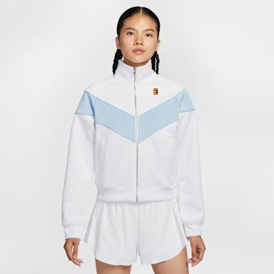 Nike Sweatshirts Women s White Stand Collar Moderate Cardigan L