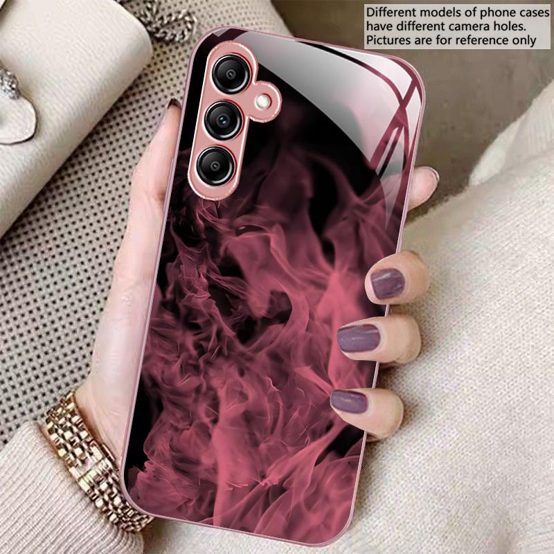 Blaues Rauchmuster Für Samsung A 20 30 22 23 24 25 26 31 32 33 34 35 42 50 51 52 53 54 55 56 70 71 72 73 5G Glas-Handyhülle