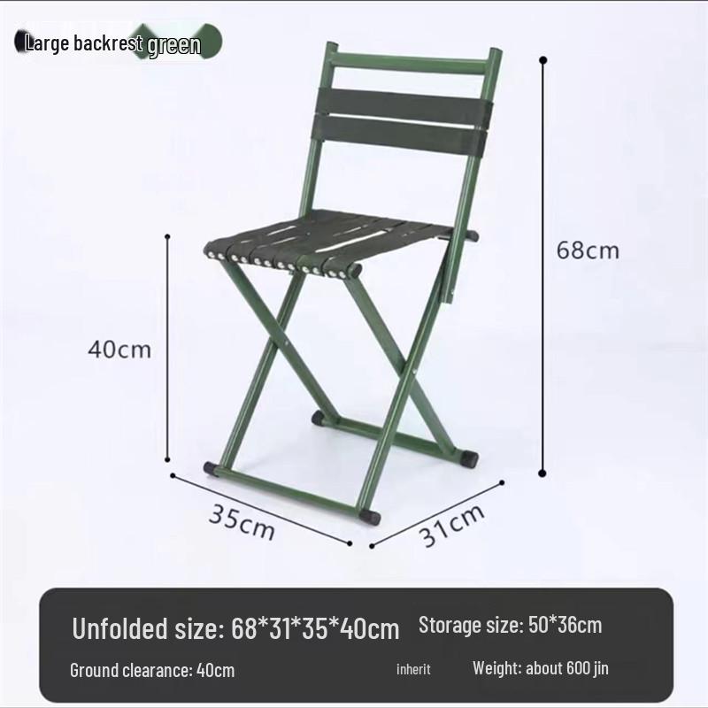 Portable Folding Backrest Chair for Camping, Fishing, Home, and Outdoor Use