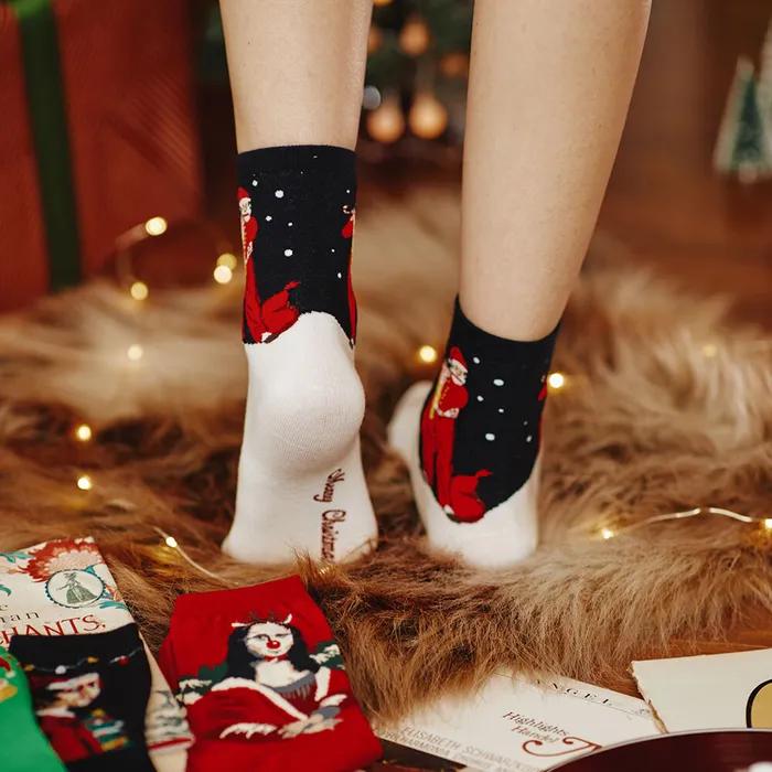 GGRN Women's Christmas Socks_W-L-202 Christmas Masterpieces