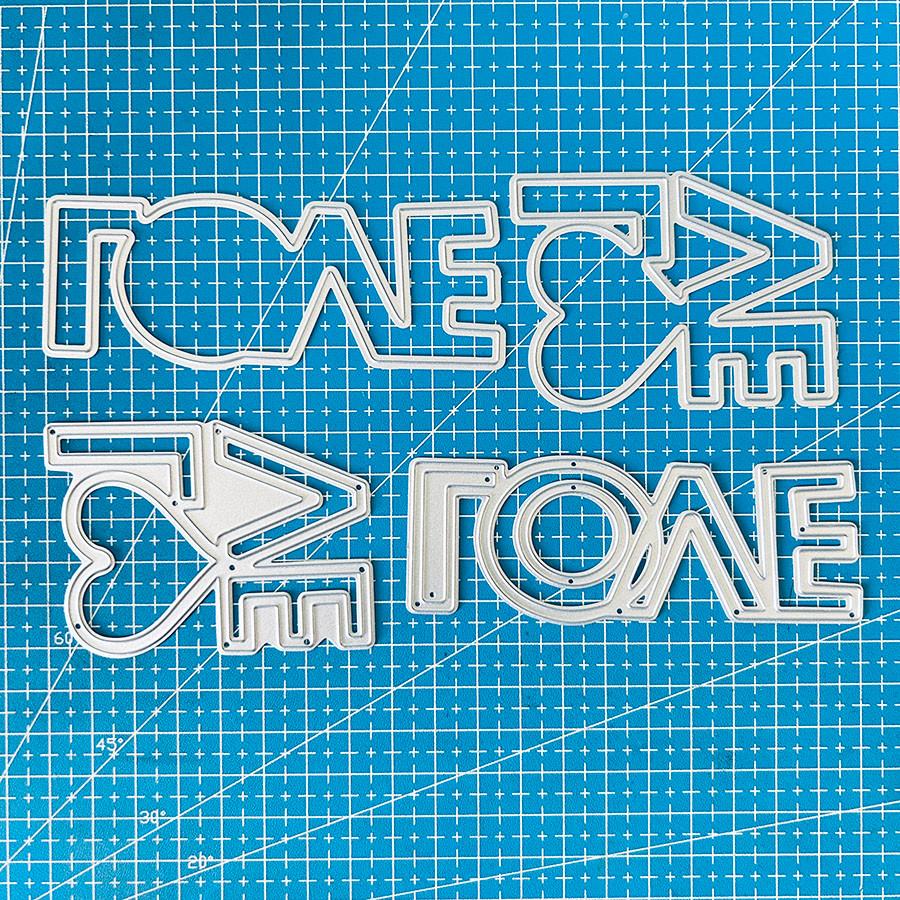 

4pcs Love Hearts Shaker Metal Cutting Dies for Scrapbooking Dies Stencil Craft Card Make Die Cut dies серебряный