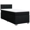 VidaXL Sommier à lattes de lit avec matelas Noir 90x190 cm Tissu 3285745