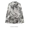 Hong Kong Style Niche Tie-dye Yuppie Style Long-sleeved Shirt Men's Design Loose Top