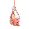 Christmas Polymer Clay Gingerbread House Ornaments, Xmas Tree Hanging Decorations (3 Pieces Per Set)
