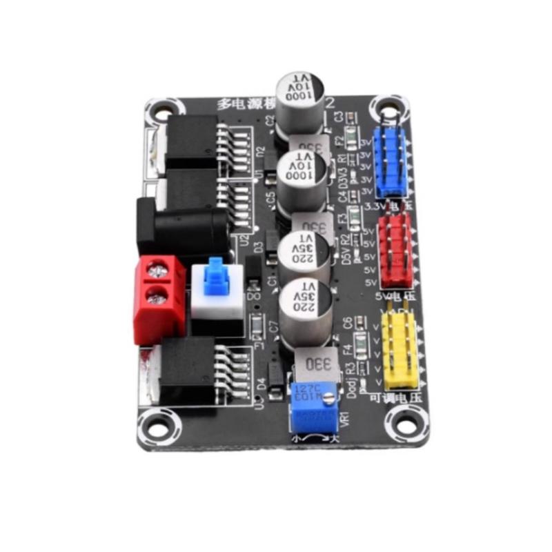 Adjustable Voltages Regulator Module 3.3V 5V DC7-25V Input With Overloads Protections For Robotics Lab Use