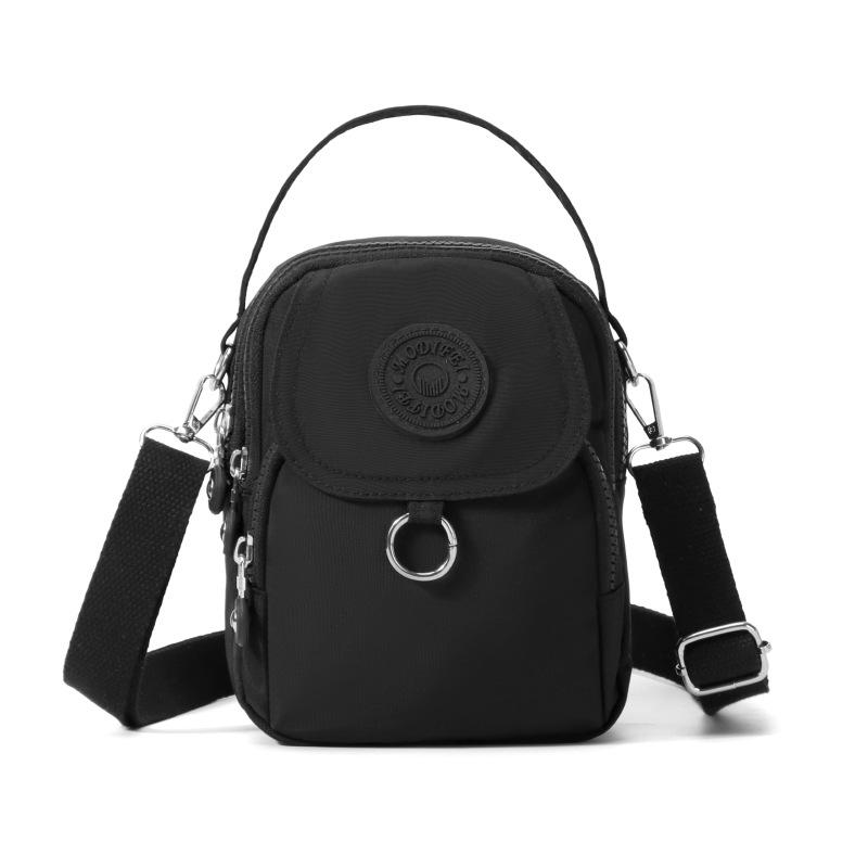 

Сумка женская новая стрим сумка-мессенджер многофункциональная трехцелевая портативная на плечо большая вместимость простой рюкзак из ткани Оксфорд чёрный