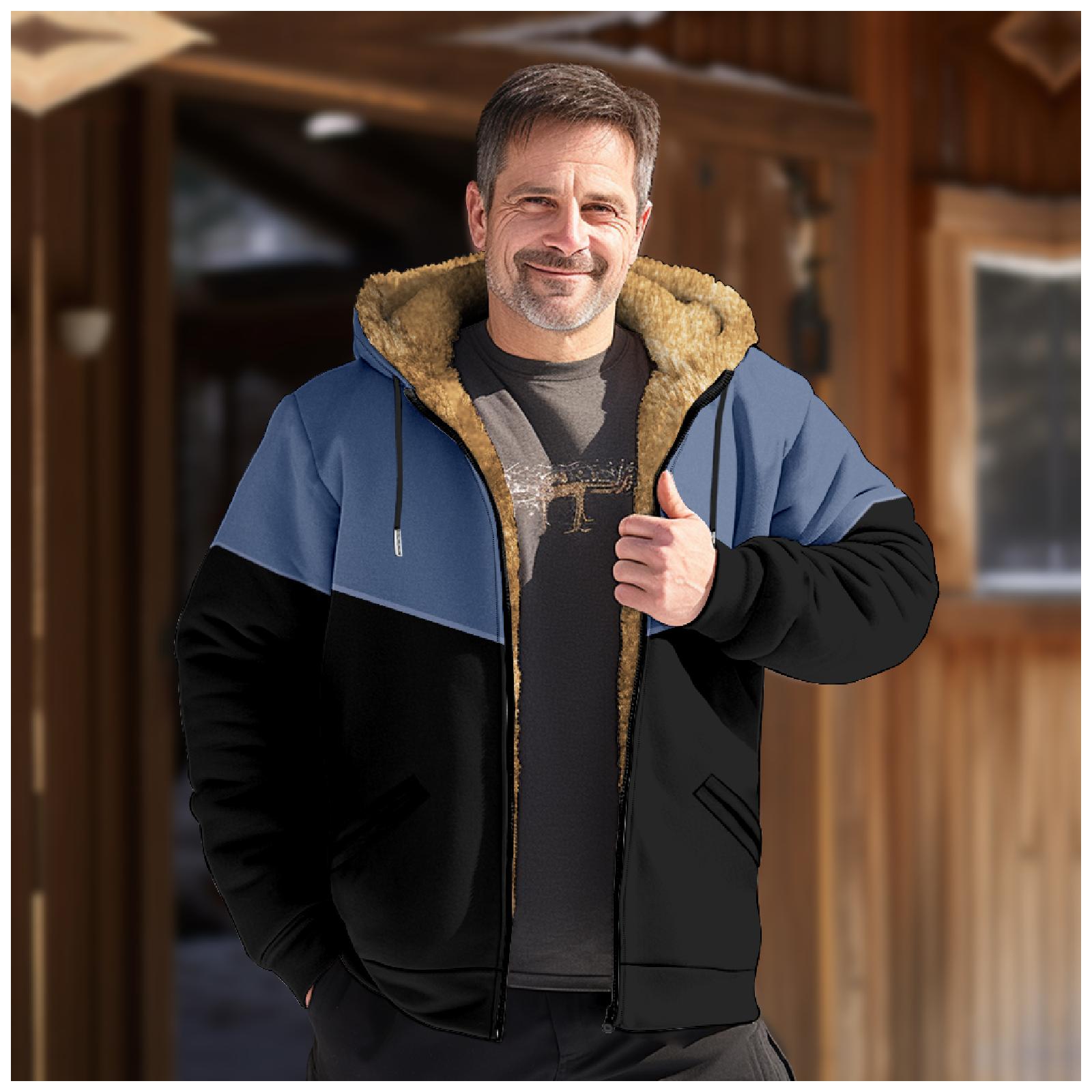 

Мужская зимняя куртка с принтом, мужская повседневная куртка с капюшоном на молнии XXXXXXL синий