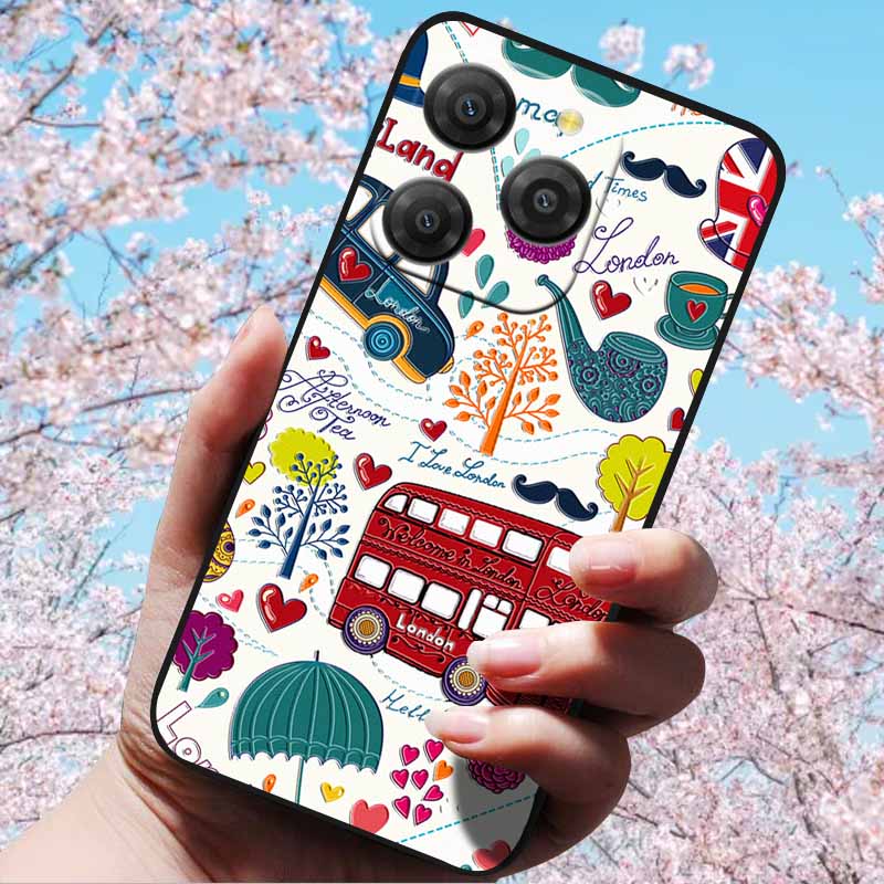 For Blackview Shark 9 5G Cases 3D Relief Flower Emboss Soft Silicone For Blackview Shark 9 5G 3D Cartoon Back Cover Cases Shark9