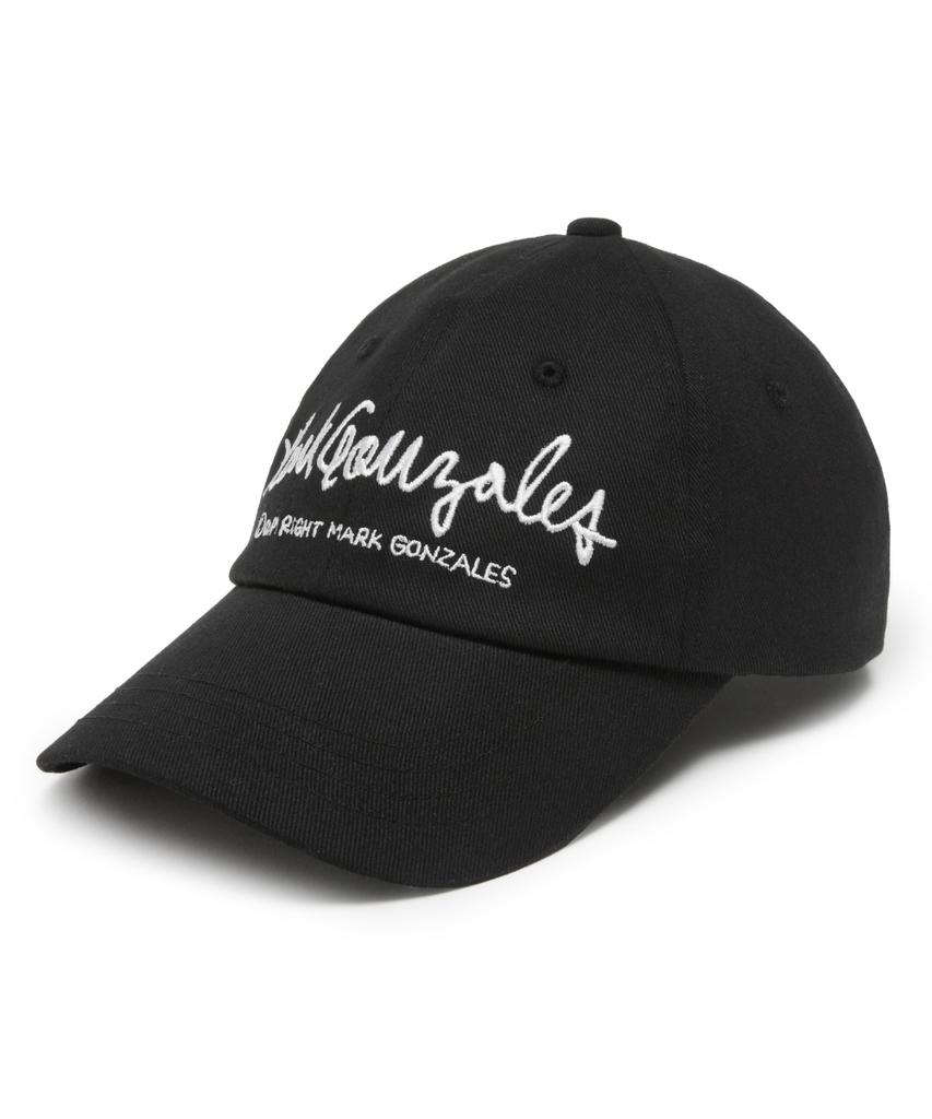 MARK GONZALES Signed Logo Lettering Ball Cap - Black
