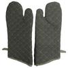 2PCS Canvas +Cotton Oven Mitt Extra Long Thickened Microwave Oven Glove Quilted Anti Scald Heat Insulation Glove