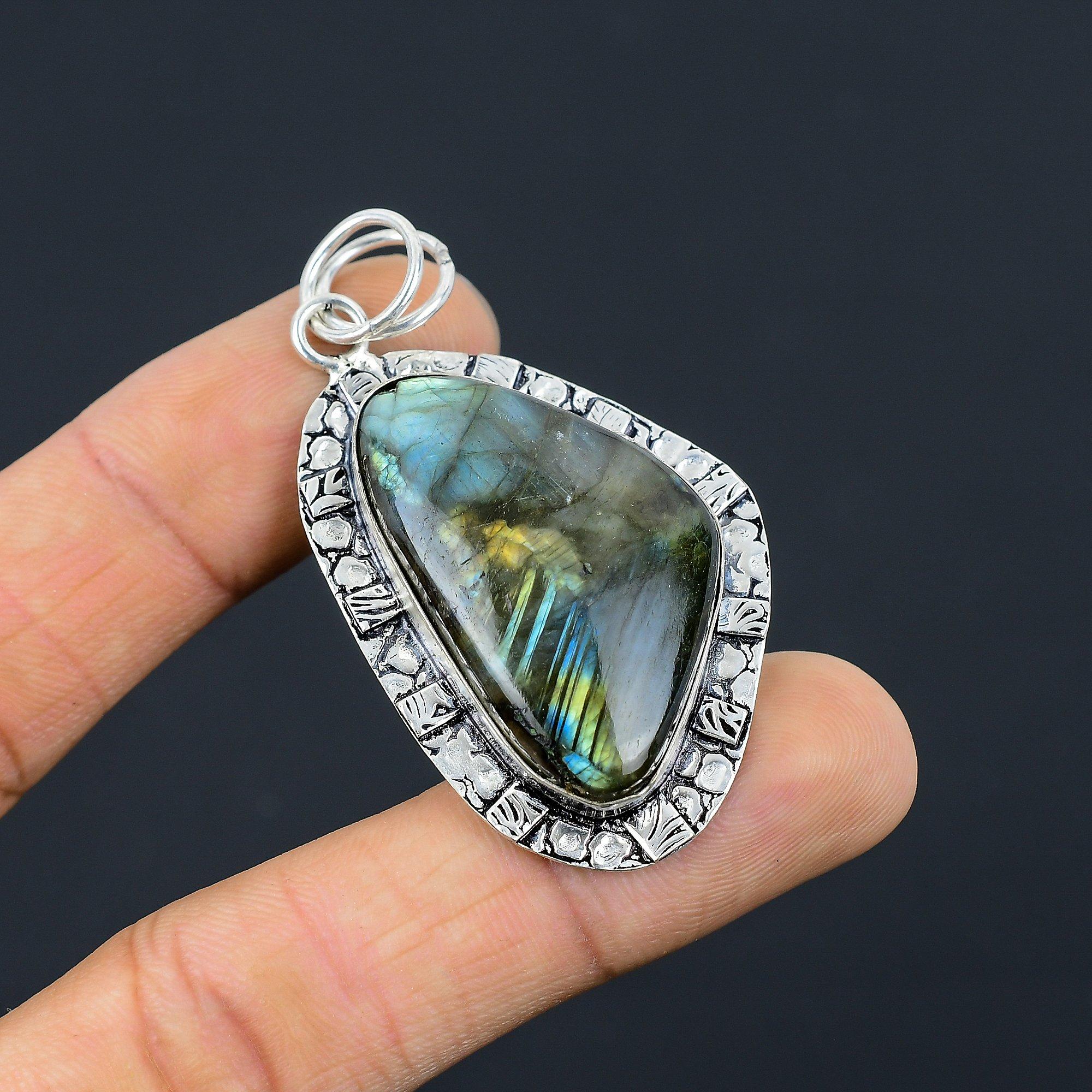 

Подвеска из натурального лабрадорита, ювелирное изделие из стерлингового серебра 925 пробы для девочек