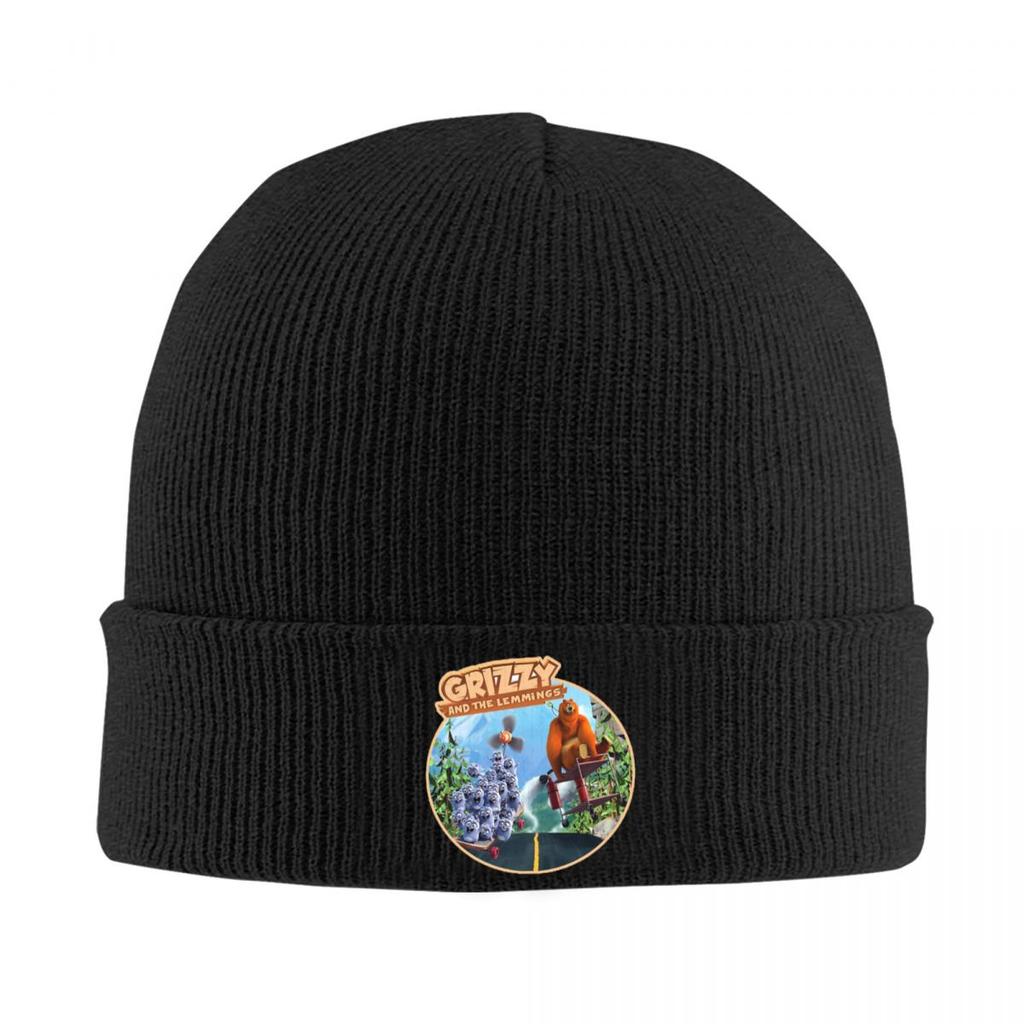 Grizzy And The Lemmings Warm Knitted Cap Winter Knit Bonnet Hat Skullies Beanies Hip Hop Caps for Unisex