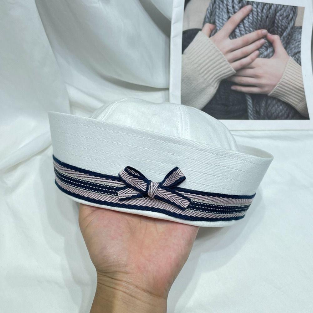 Spice Girl Women's Navy Hat Flip Brim Y2k Berets Cute Bow Sailor Caps  Outdoor