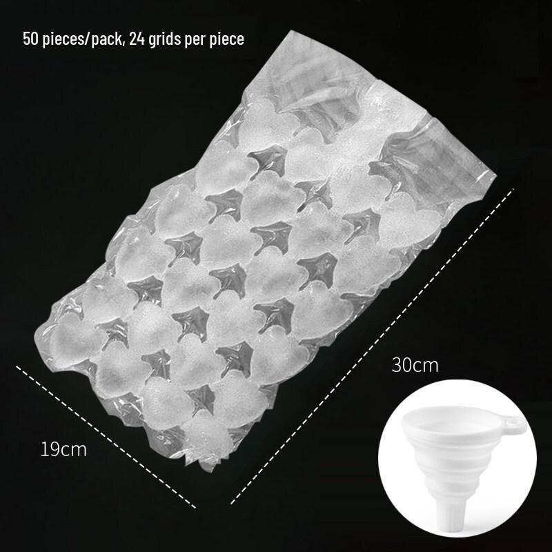 Heart-Shaped Disposable Self-Sealing Ice Cube Bags