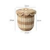 Handwoven Laundry Hamper with Lid Lightweight Woven Neutral Color
