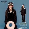 Taoding Girls' Sweet Cool Colorblock Stand Collar Short Jacket