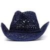 Summer Hollowed Out Denim Hat, Hand Woven, Breathable, Cool, Upturned Edge Jazz Top Hat