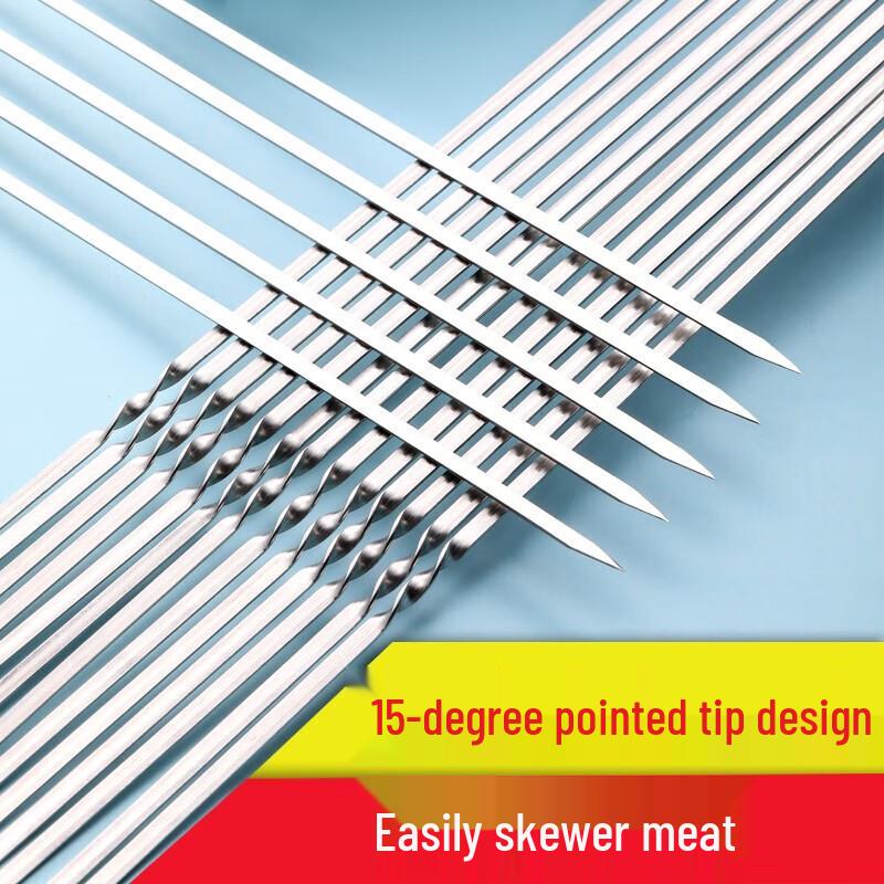 Stainless Steel Flat BBQ Skewers
