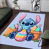 1pc Cute Stitch Pattern Area Rug Soft Flannel Floor Mat for Living Room,Office,Bedroom and Carpet,Sofa Coffee Table Floor Mat