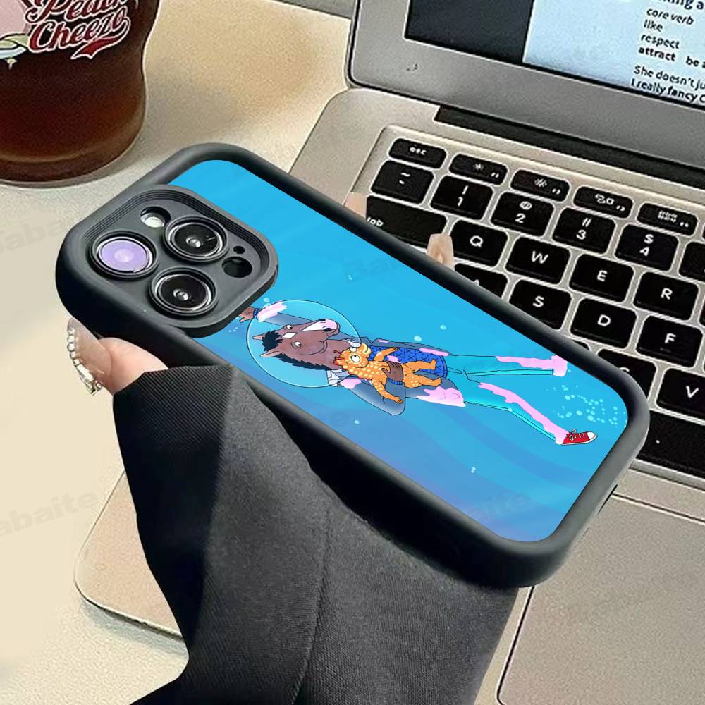 Cartoon B-BoJack Horseman Phone Case For IPhone 11 12 13 16 15 17 14 Pro Max Soft Funda Silicone Cover